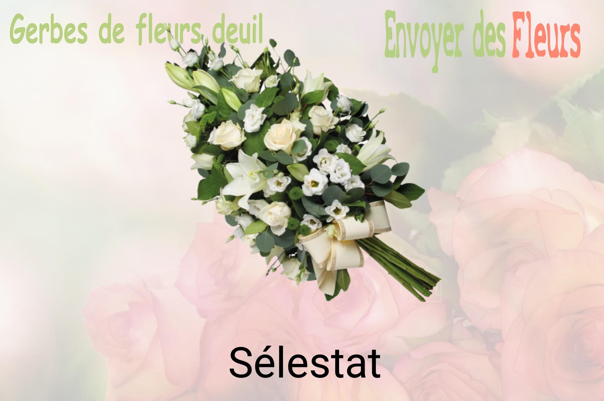 Gerbe de fleurs de deuil livrée à Sélestat